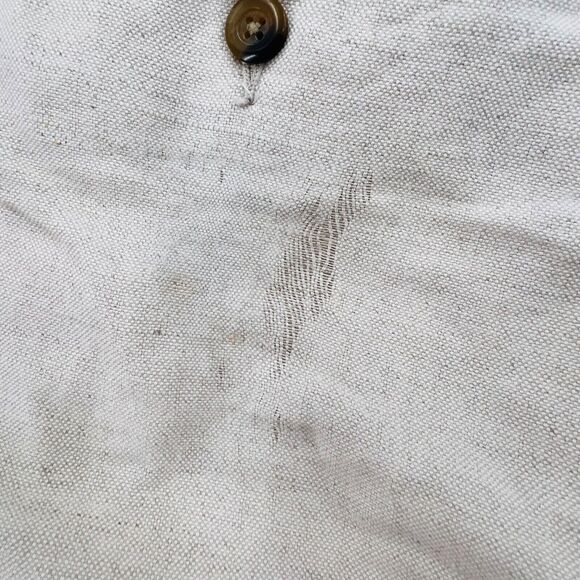 St. Johns Bay Men's Linen-Cotton Blend Straight Pants 40W x 30L Beige High Rise - Picture 14 of 14